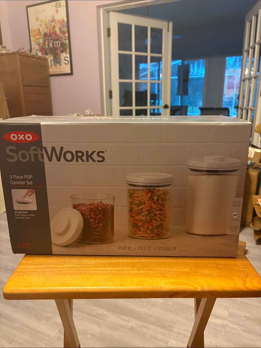 OXO SoftWorks Clear Canister Set with White Lids